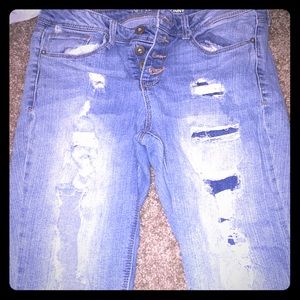 Mid rise skinny jeans